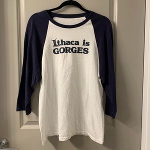“Ithaca is gorges” baseball tee